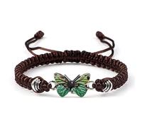 AOOOWER 2 pulseras de promesa con dije de oso, cadena de cuerda, pulseras trenzadas a distancia para mamá e hijo, 1630cm, Acero inoxidable, alambre de cera, CCB, No es una piedra preciosa