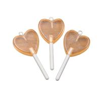 AOOOWER 3 colgantes redondos únicos de corazón con forma de estrella y revestimiento de materiales de resina resistentes para uso diario casual, 5cm x 5cm x 1cm, Resina, No es una piedra preciosa