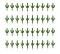 AOOOWER 40 unidades de aerosoles permanentes de pino con tallos de alambre, seguros, nunca tóxicos, sostenibles, amigables, adornos para árbol de Navidad, uso interior, decoración de brotes de hierbas