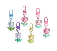 AOOOWER Abalorio transparente de fresa para teléfono con diseños degradados, accesorio para consumidores de moda, uso diario, casual, 9CM, Resina y aleación, No es una piedra preciosa