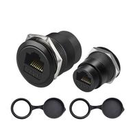 AOOOWER Adaptador de extensión de montaje en panel RJ45 Cat6 con rosca hembra a hembra a través del módulo Gigabit Ethernet