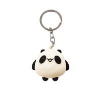 AOOOWER Adorable llavero de silicona con diseño de panda con diseño de animal, hecho a mano, accesorio para mochila para niñas, 3.1*5.1cm, PVC, No es una piedra preciosa