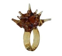 AOOOWER Anillos de decoración únicos de resina hechos a mano de resina con diseño de erizo de mar ligero con temática de criatura marina, 4.68x3.12in, Resina, Sin piedras preciosas