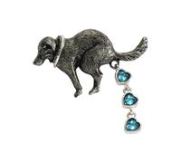 AOOOWER Broche único para caca de perro, diseño divertido para fiestas y uso diario, añade humor y estilo a tu, 5*5cm, Metal, No es una piedra preciosa
