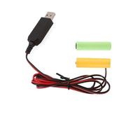 AOOOWER Cable Adaptador De Batería Ficticia De Fuente De Alimentación USB a 3V Reemplaza 2 Pilas AA LR6 De 1 5 V Fuente De Alimentación De Luces LED