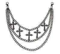 AOOOWER Cadena de pantalón con colgante en forma de cadena para entusiastas de las culturas callejeras, pantalones de calle de múltiples capas, cadena de cintura hiphop, 4.68x3.51in, Metal, No es una