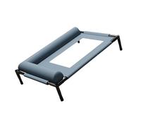 AOOOWER Cama elevada para perros resistente a las mordidas, cuna de refrigeración al aire libre con marco de acero, red transpirable, lavable para perros pequeños a medianos