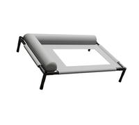 AOOOWER Cama elevada para perros resistente a las mordidas, cuna de refrigeración al aire libre con marco de acero, red transpirable, lavable para perros pequeños a medianos