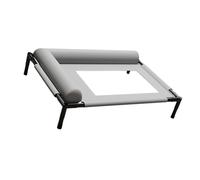 AOOOWER Cama elevada para perros resistente a las mordidas, cuna de refrigeración al aire libre con marco de acero, red transpirable, lavable para perros pequeños a medianos