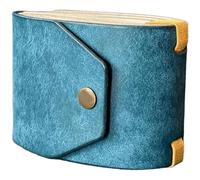 AOOOWER Cartera de cuero de alta calidad con cierre magnético, soporte de acceso rápido para dinero en efectivo y tarjetas, cuero de grano completo, banda elástica de seguridad, gran capacidad para