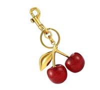 AOOOWER Cherrys - Llavero con colgante de resina resistente para bolsos y coche, accesorio de moda para creadores de tendencias, Size 11.68x6.35cm/4.6x2.5inch, Resina, No es una piedra preciosa