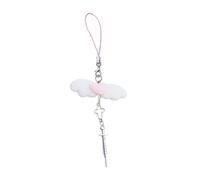 AOOOWER Colgante de teléfono con alas delicadas para teléfono, mochila, correas de teléfono, decoración de cadena, 15.5CM, aleación, No es una piedra preciosa