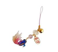 AOOOWER Dije de teléfono con cuentas de estrella de pez colorido, hecho a mano, acrílico resistente, accesorio de moda para un aspecto moderno diario, 110mm, Aleación acrílica, No es una piedra