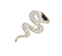 AOOOWER Elegante broche de solapa con ojos de diamantes de imitación para personas que buscan algo único, 3.4X4.5CM, Metal, No es una piedra preciosa