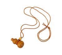 AOOOWER Elegante collar con colgante de calabaza de madera, collar de cultura tradicional, collar de calabaza, joyería hecha a mano, cadena de suéter para mujer