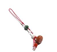 AOOOWER Elegante llavero blanco único colgante colgante colgante decoración para llave de teléfono, 11CM, Jade de seda dorada, cristal de sandía, aventurina, No es una piedra preciosa