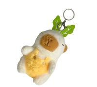 AOOOWER Elegante llavero de Capybaras de color a la moda, bonito colgante de felpa resistente para bolsos y llaves, 12cm, algodón de polipropileno, No es una piedra preciosa