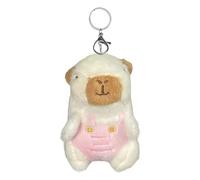AOOOWER Elegante llavero de Capybaras de color a la moda, bonito colgante de felpa resistente para bolsos y llaves, 12cm, algodón de polipropileno, No es una piedra preciosa