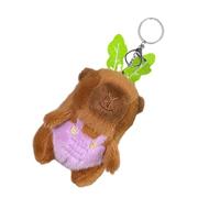 AOOOWER Elegante llavero de Capybaras de color a la moda, bonito colgante de felpa resistente para bolsos y llaves, 12cm, algodón de polipropileno, No es una piedra preciosa