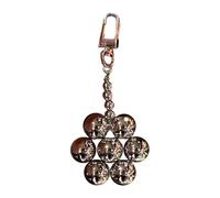 AOOOWER Elegante llavero de flores con cuentas de moda, llavero elegante con cuentas, bolsa de accesorios, 10cm, Acrílico, No es una piedra preciosa