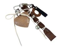 AOOOWER Elegante llavero de metal hueco con diamantes de imitación para guitarra, llavero de metal para amantes de la música y la moda, 5.07x3.9in, aleación, No es una piedra preciosa