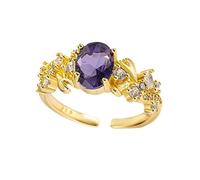 AOOOWER Elegantes anillos abiertos ajustables, accesorios de moda ajustables con diseños florales para cada uno, 1.8cm, Metal, Sin piedras preciosas
