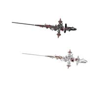 AOOOWER Elegantes aretes de espinas de rosa hechos con aleación de rosa, joyería religiosa para mujer a la moda, 9cm, Metal, Sin piedra preciosa
