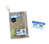 AOOOWER Funda transparente con cremallera para caramelos de inspiración coreana, llavero, tarjetero, accesorio para colgar tarjetas fotográficas pequeñas, 12*8.2cm, PVC, No es una piedra preciosa