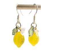 AOOOWER Handcraft Lemon Designs - Pendientes colgantes portátiles de resina para vacaciones, regalos de decoración para mujer, estilo casual, Size 3.5cm/1.38inch, Resina esmerilada, Sin piedra