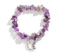 AOOOWER Juego de 3/4 pulseras de corazón a juego para mejor amigo, familia, amistad, 167 cm, aleación + imán, sin piedras preciosas