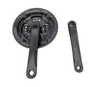 AOOOWER Juego de bielas de aluminio fino de 170 mm, brazo de 3 x 8 velocidades, plato triplicado para velocipedes de montaña 24/34/42T, dientes contra ciclo de desgaste, bielas de acero de aluminio