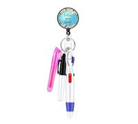 AOOOWER Juego de bolígrafos retráctiles para enfermería con práctico clip, prácticos bolígrafos de enfermería para escribir documentación profesional, 6.63x3.51in, plástico acrílico, No es una piedra