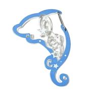 AOOOWER Llavero acrílico con diseño de delfín y cerezas, multifuncional, para decoración de bolsa de estudiante para mujer, 9, Acrílico, No es una piedra preciosa