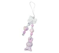 AOOOWER Llavero acrílico con diseño de nudo de mariposa, llavero con colgante de lazo para teléfono, joyería para niñas, 20CM, Acrílico, No es una piedra preciosa