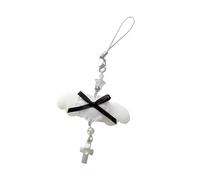 AOOOWER Llavero con colgante de corazón acrílico de moda, con diseño de corazón, 15cm, aleación, No es una piedra preciosa