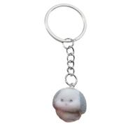 AOOOWER Llavero con colgante de dibujos animados en forma de animal, llaveros de moda, 10cm, flocado, No es una piedra preciosa