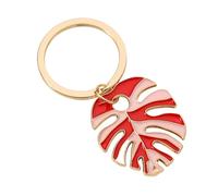 AOOOWER Llavero con colgante de hoja de resina colorida, llavero de moda para amantes de la naturaleza y moda, SizeApprox.6.5x3cm/2.56x1.18inch, Resina, No es una piedra preciosa