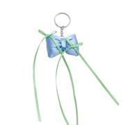 AOOOWER Llavero con colgante de lazo de dulce lazo, encantador, decoración colgante para bolso, mochila, bolso, 23.5cm, cinta, No es una piedra preciosa