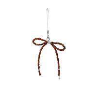 AOOOWER Llavero con cuentas de cristal hecho a mano, elegante colgante de teléfono con lazo, elegante dije de teléfono para mujer, 155mm, Vidrio, No es una piedra preciosa