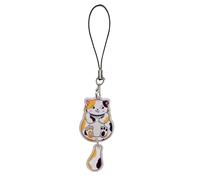 AOOOWER Llavero con forma de gato para teléfono, llavero de aleación con forma de animal delicado, accesorio colgante para bolsa de moda, 13cm, Acrílico, No es una piedra preciosa