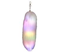 AOOOWER Llavero con luz LED, colgante para bolso, personaliza tu llavero, accesorio para mochila, dije, 40 cm, Felpa, No es una piedra preciosa