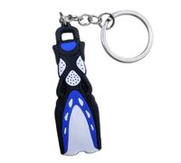 AOOOWER Llavero de aleta de buceo resistente con temática de equipo de buceo, llavero de aletas en miniatura, colgante de silicona para club de buceo, 7.5cm2cm 6.4cm, Silicona, No es una piedra