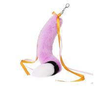 AOOOWER Llavero de cola de felpa con diseño de cinta, bonito colgante de felpa para bolso, mochila, 70cm, Felpa, No es una piedra preciosa