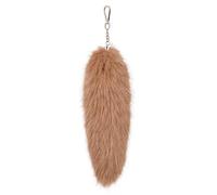 AOOOWER Llavero de cola de zorros a la moda, llavero elegante, multiuso, colorido, colgante para bolsa, accesorio para mujer, 30CM10CM, Lana respetuosa con el medio ambiente, No es una piedra preciosa