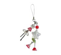 AOOOWER Llavero de correa de teléfono con diseño de estrella, acrílico, ligero, resistente, accesorio para mujeres y niñas, 14cm, Acrílico, No es una piedra preciosa