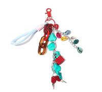 AOOOWER Llavero de llavero en miniatura con mosquetón intercambiable, llavero colorido para decoración de mochila, SizeApprox.1.3x3.8cm/0.51x1.5inch, aleación, No es una piedra preciosa