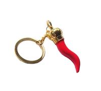 AOOOWER Llavero de moda con dije de chile Haning, colgante dulce y fresco, decoración para bolso, 3.12x2.34in, aleación, No es una piedra preciosa