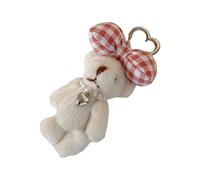 AOOOWER Llavero de oso bailarín de ballet, accesorio con colgante de oso de ballet para añadir encanto a tu, 7x10cm, piel sintética, No es una piedra preciosa