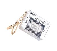 AOOOWER Llavero de radio retro con diseños en miniatura que evocan recuerdos de la infancia para los amantes de los estilos vintage y de moda, Size 5.3x4.3cm/2.09x1.69inch, Acrílico, No es una piedra
