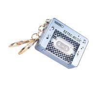 AOOOWER Llavero de radio retro con diseños en miniatura que evocan recuerdos de la infancia para los amantes de los estilos vintage y de moda, Size 5.3x4.3cm/2.09x1.69inch, Acrílico, No es una piedra